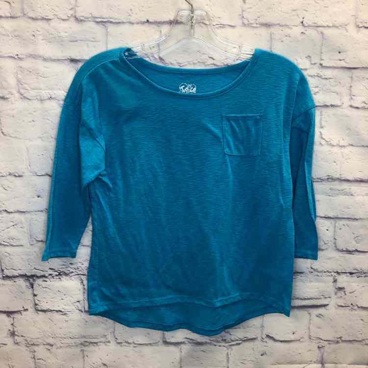 Justice Blue Size 12 Girls 3/4 Sleeve Shirt