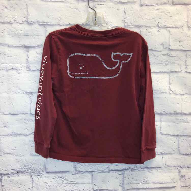 Vineyard Vines Maroon Size 5 Boys Long Sleeve Shirt