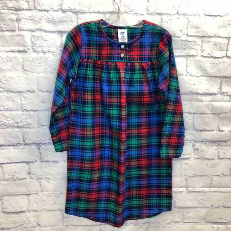 Lands End Plaid Size 8 Girls Nightgown