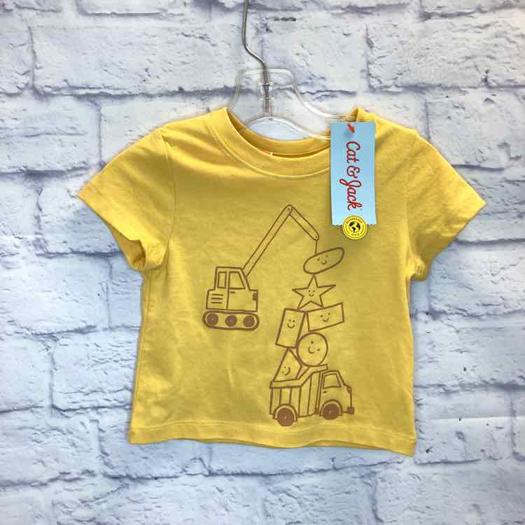 Cat & Jack Yellow Size 12 Months Boys Short Sleeve Shirt
