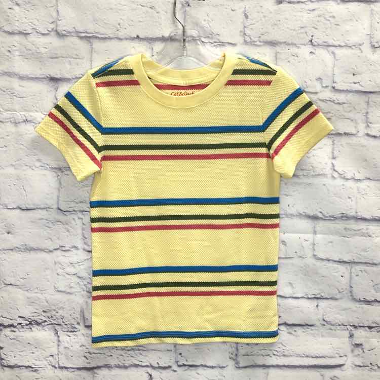 Cat & Jack Yellow Size 5 Boys Short Sleeve Shirt