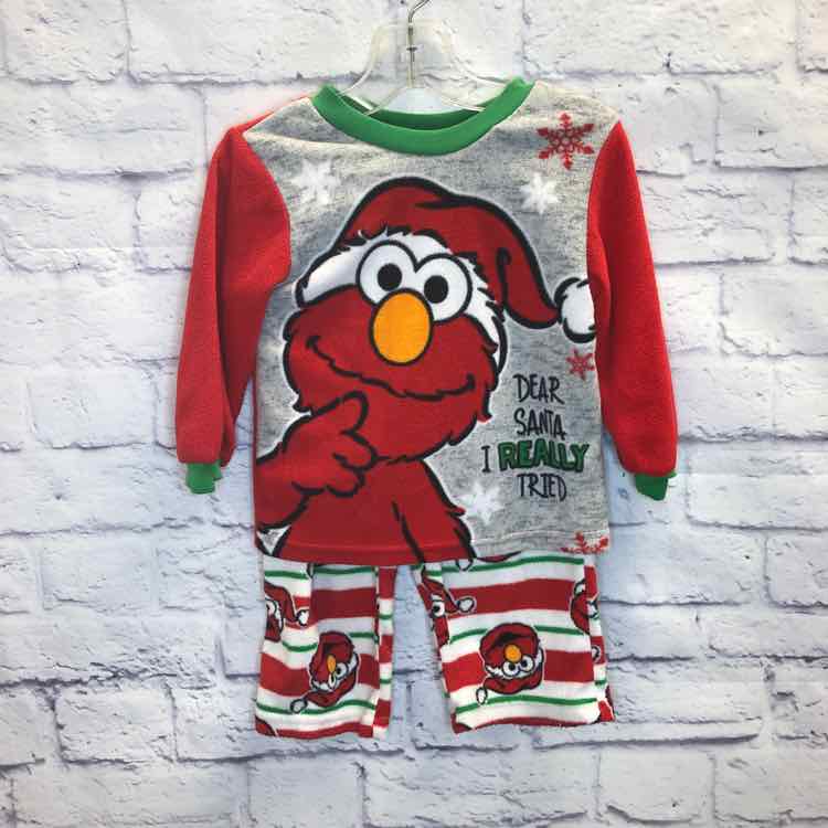 Elmo Red Size 2T Boys Pajamas