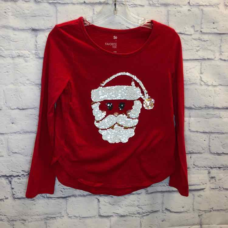 SO Red Size 8 Girls Long Sleeve Shirt