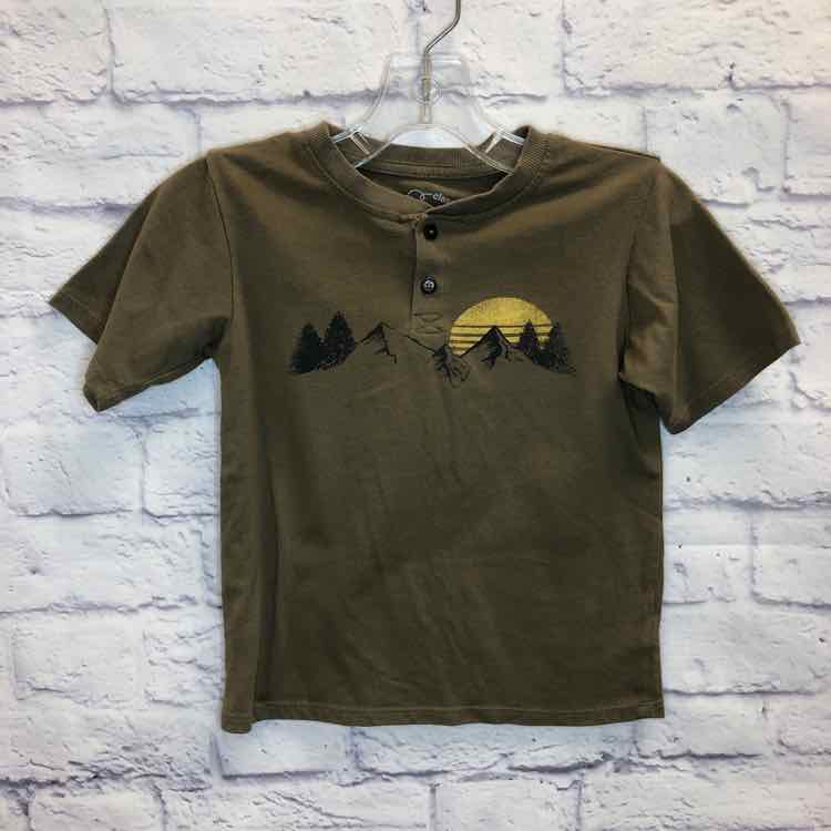 Art Class Olive Size 5 Boys Short Sleeve Shirt