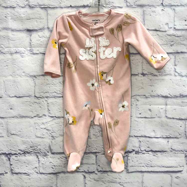 Carters Pink Size 3 Months Fleece Girls Sleeper