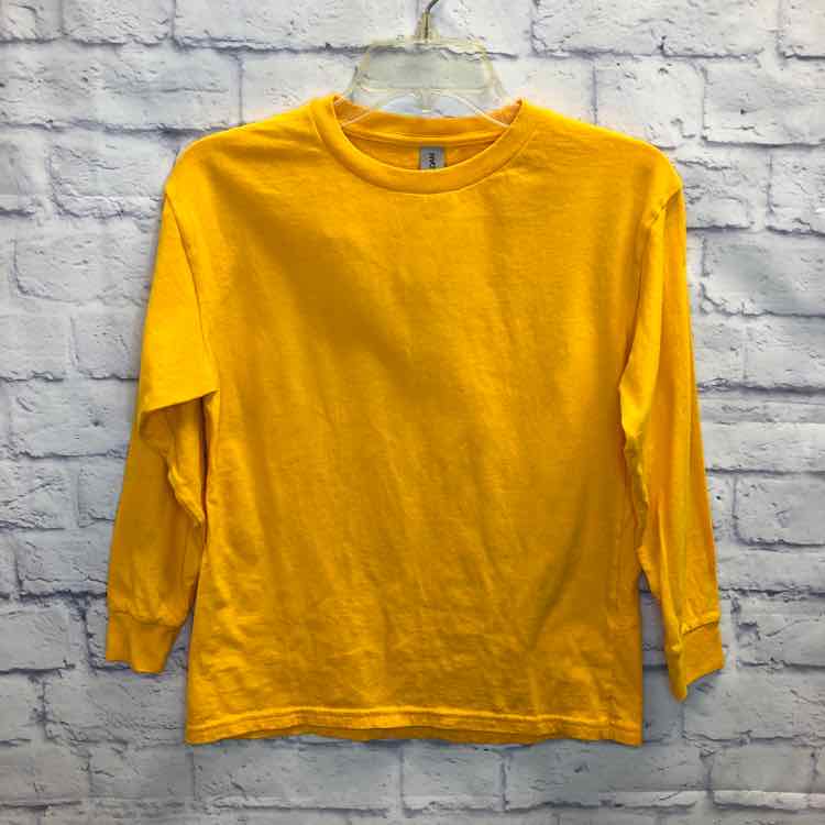 Gildan Yellow Size 10 Boys Long Sleeve Shirt