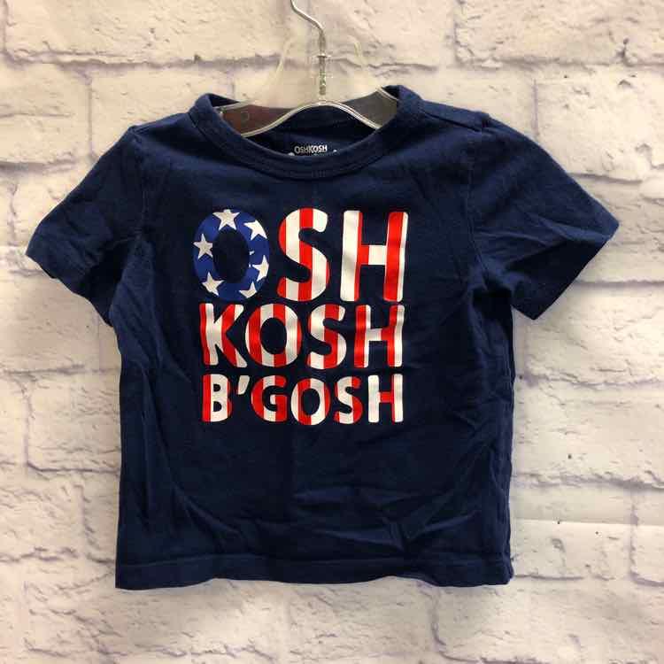 Oshkosh Navy Size 18 Months Boys Short Sleeve Shirt