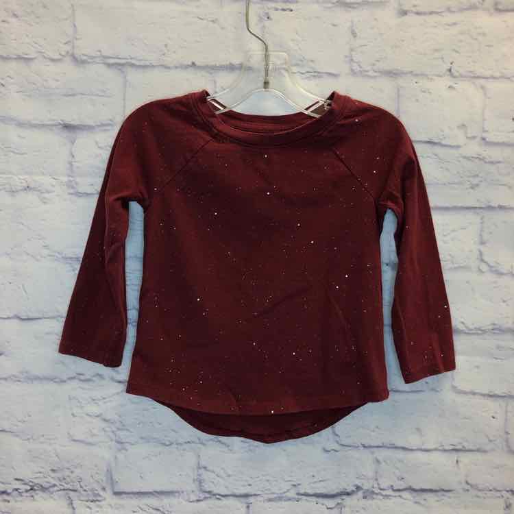 Cat & Jack Maroon Size 3T Girls Long Sleeve Shirt