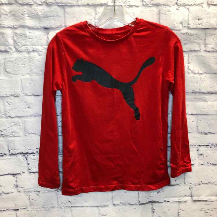 Puma Red & Black Size 10 Boys Long Sleeve Shirt