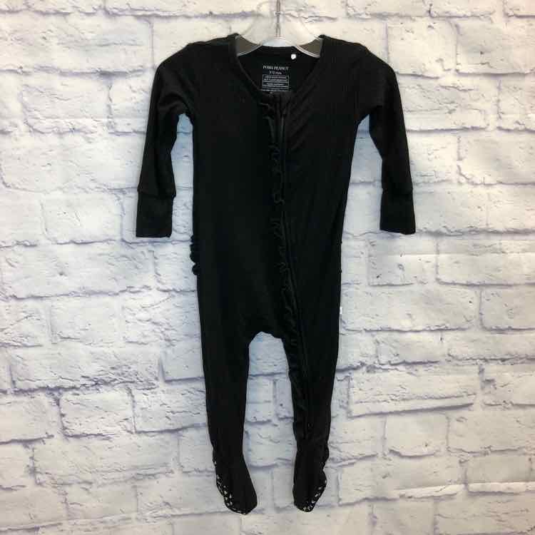 Posh Peanut Black Size 9-12 Months Viscose Girls Sleeper