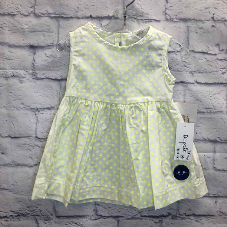 Smiling Button Polka Dot Size 12 Months Girls Dress