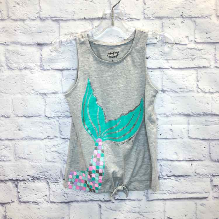 Jumping Beans Gray Size 8 Girls Tank Top