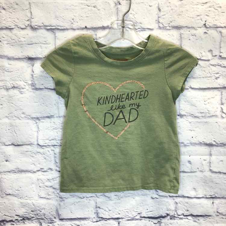Cat & Jack Green Size 4T Girls Short Sleeve Shirt