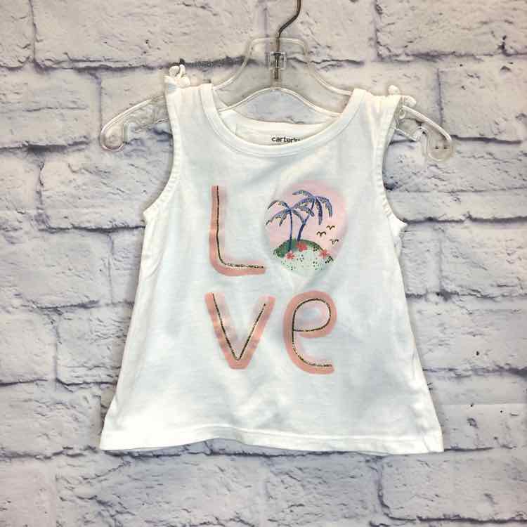 Carters White Size 24 Months Girls Tank Top