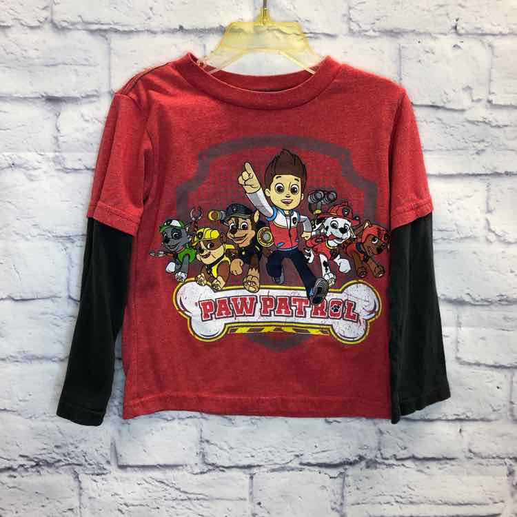 Paw Patrol Red Size 3T Boys Long Sleeve Shirt