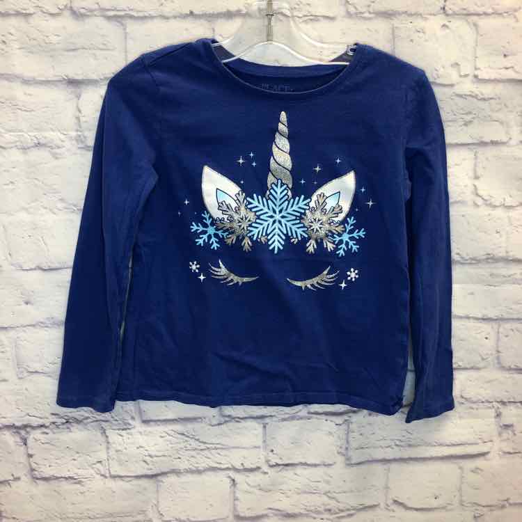 Childrens Place Blue Size 7 Girls Long Sleeve Shirt