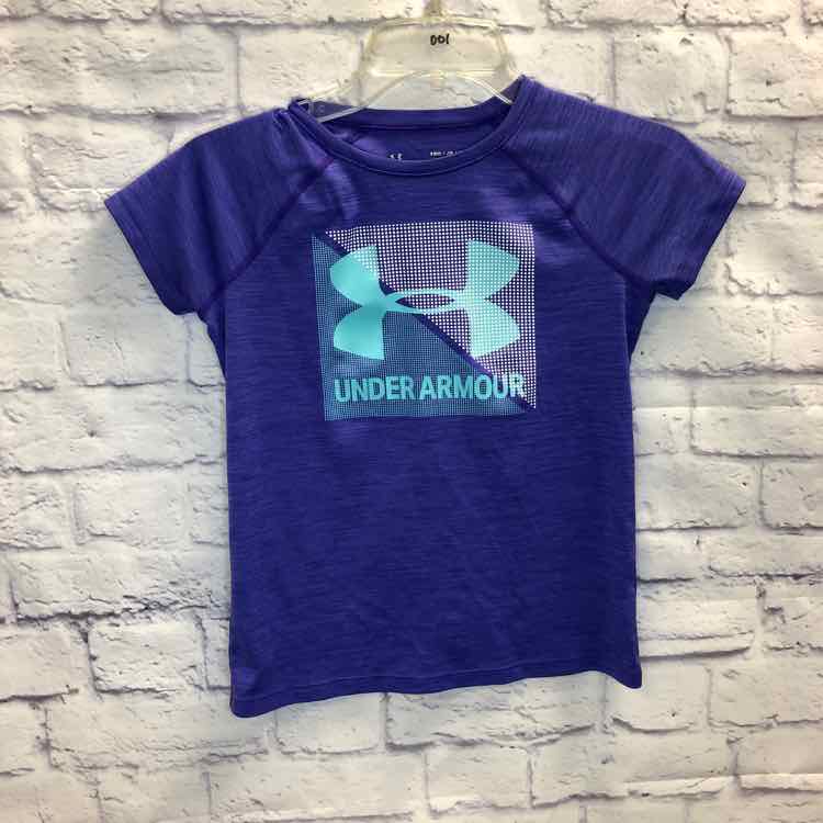Under Armour Purple Size 10 Girls Short Sleeve Shirt