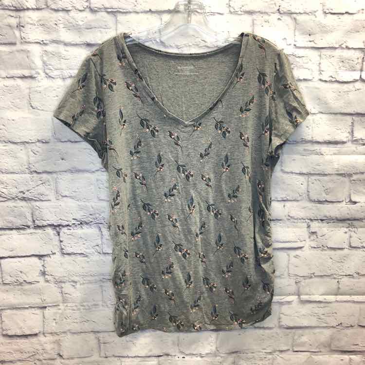 Motherhood Gray Size XL Maternity Short Slv Top