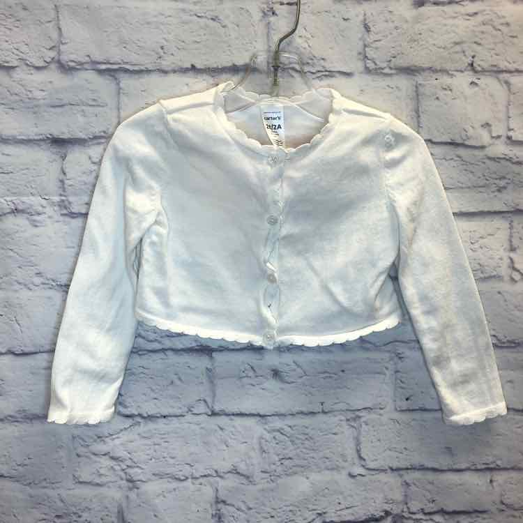 Carters White Size 2T Girls Sweater