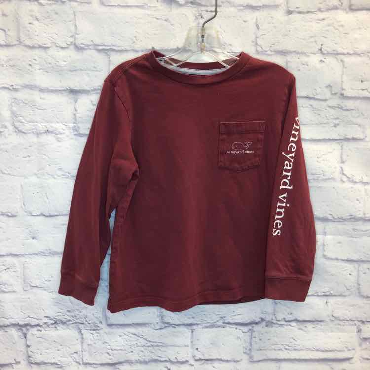 Vineyard Vines Maroon Size 5 Boys Long Sleeve Shirt