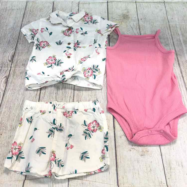Carters Floral Size 18 Months Girls 3 Piece Outfit