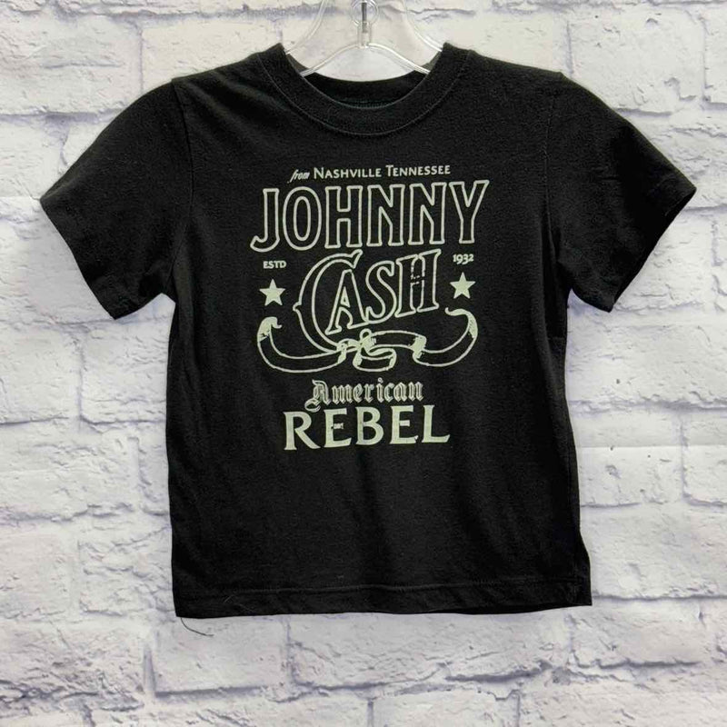 Johnny Cash Black Size 4T Boys Short Sleeve Shirt