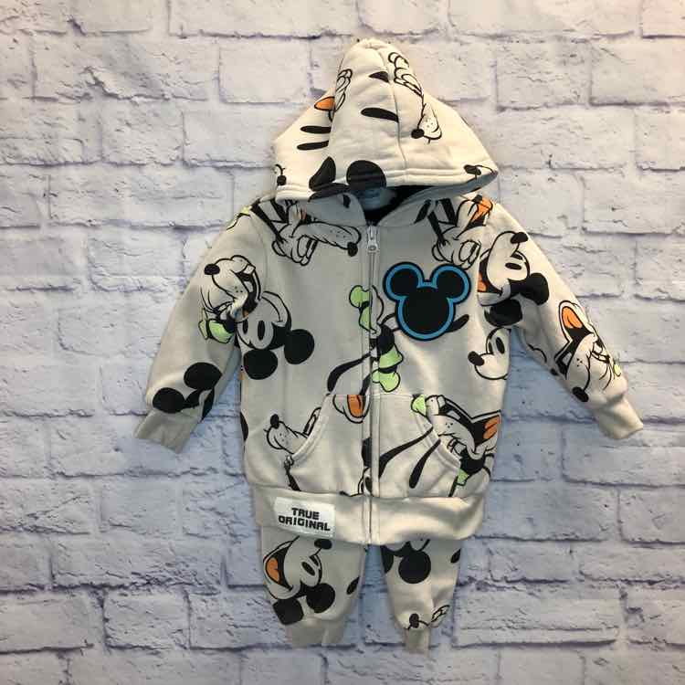 Mickey Cream Size 2T Boys 3 Piece Outfit