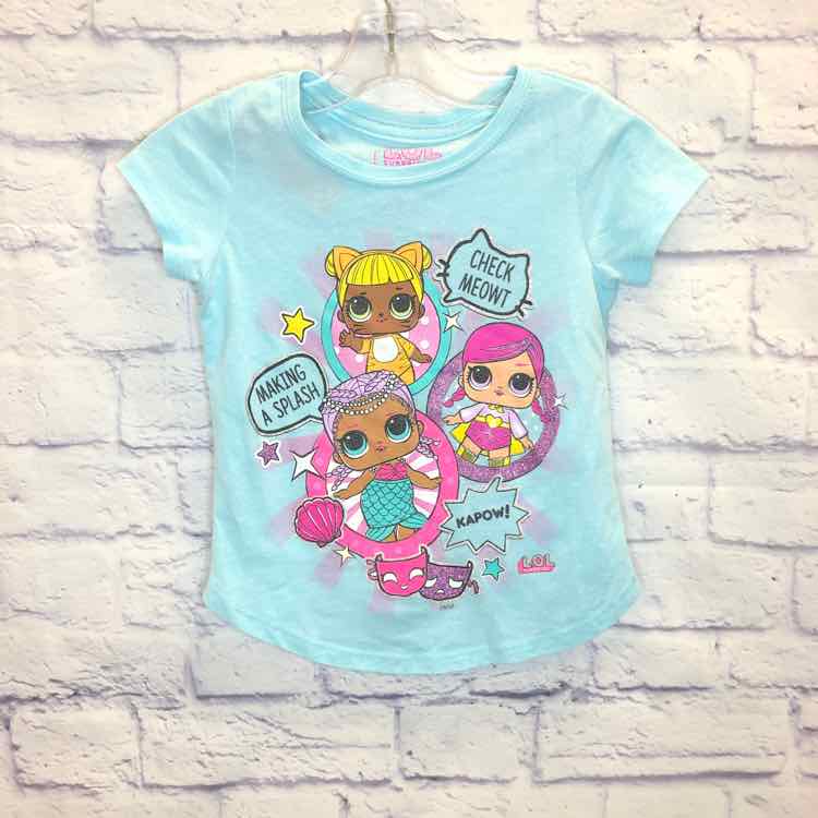 LOL Blue Size 4T Girls Short Sleeve Shirt