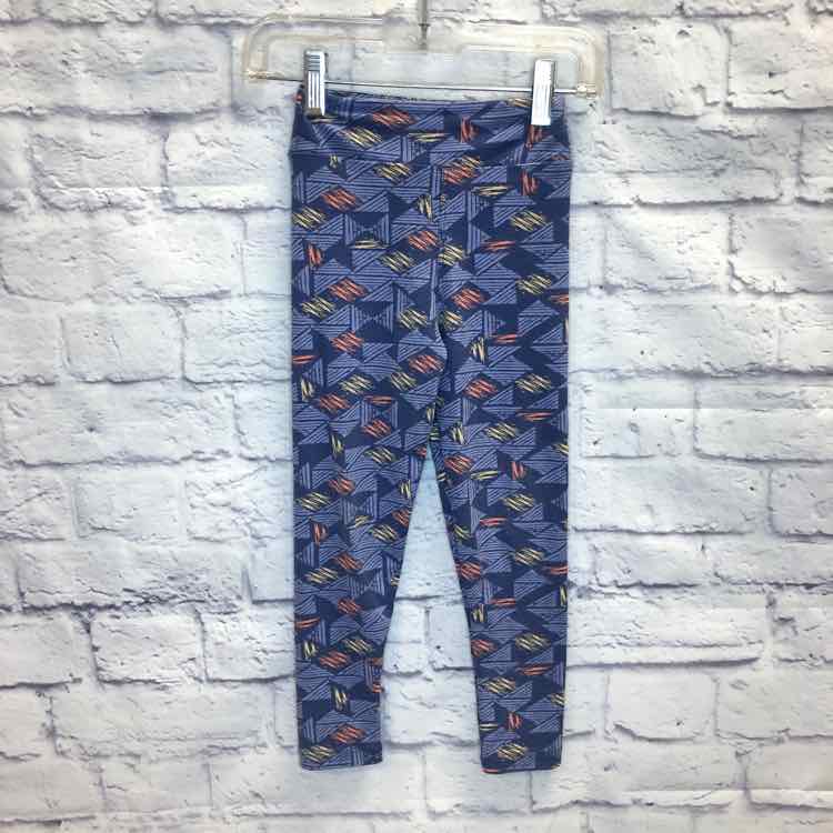 LulaRoe Blue Size 2-4 Girls Leggings