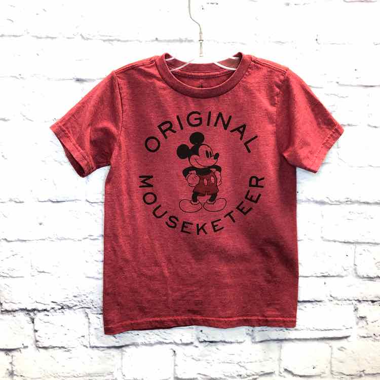 Disney Red Size 5 Boys Short Sleeve Shirt