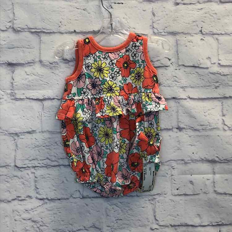 Cat & Jack Floral Size 3-6 Months Girls Romper