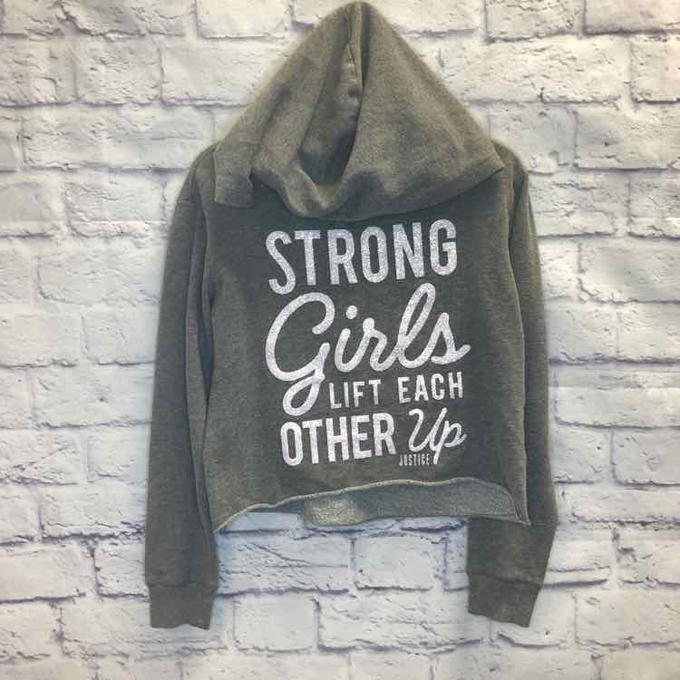 Justice Gray Size 8 Girls Sweatshirt/Hoodie
