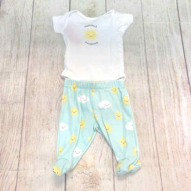 Childrens Place Green Size Preemie Boys 2 Piece Outfit
