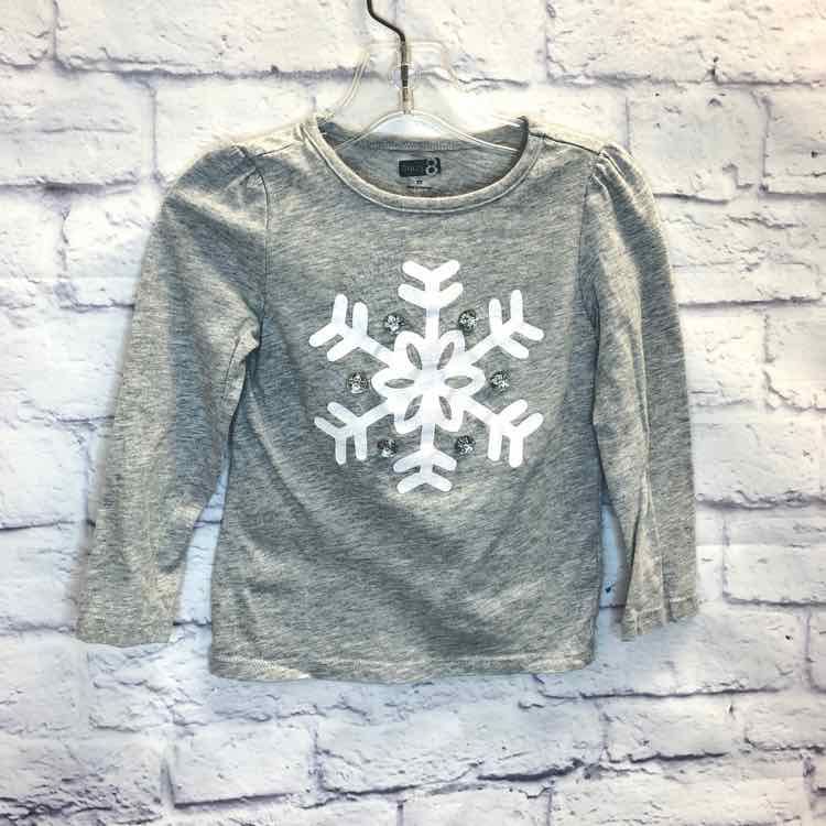Crazy 8 Gray Size 3T Girls Long Sleeve Shirt