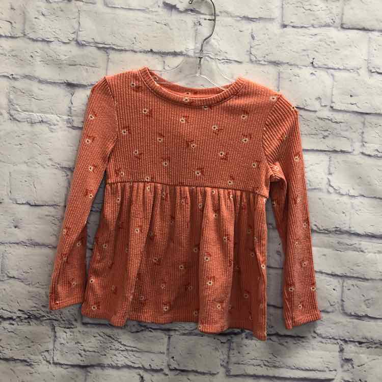 Cat & Jack Salmon Size 5 Girls Long Sleeve Shirt