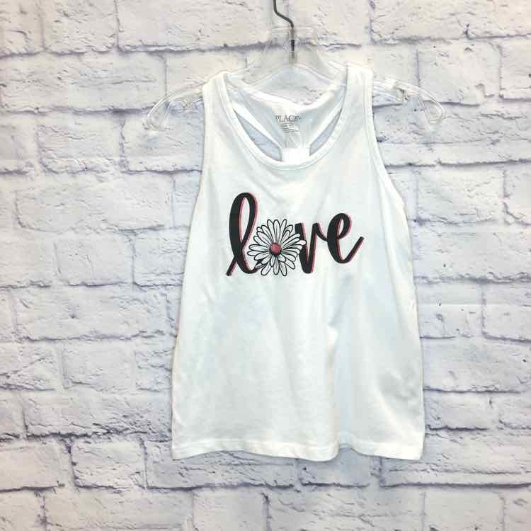 Childrens Place White Size 7 Girls Tank Top