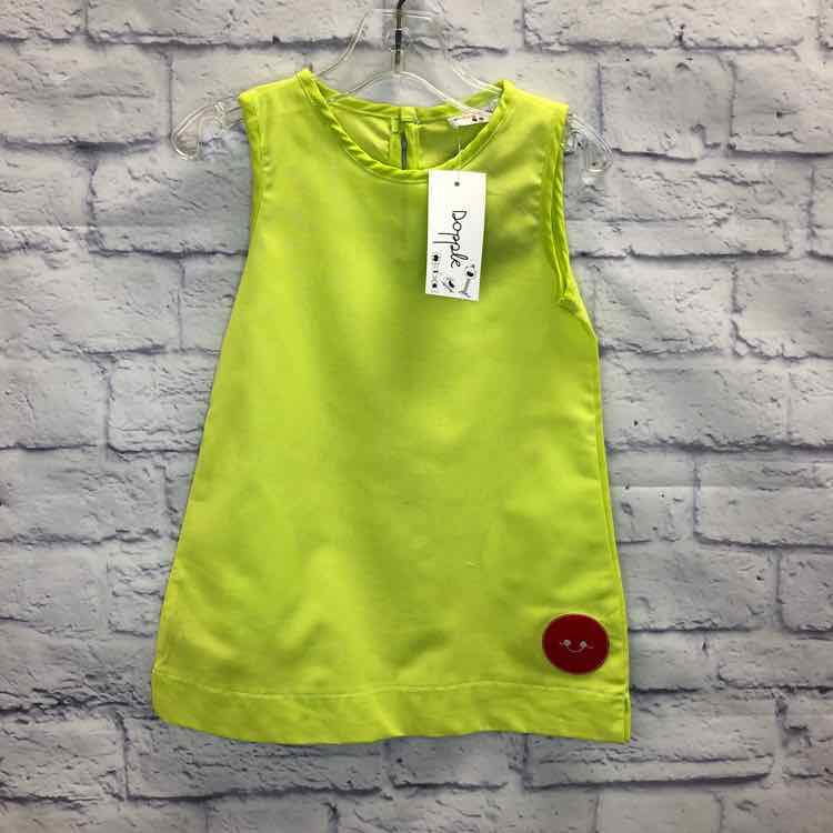 Smiling Button Green Size 2T Girls Dress