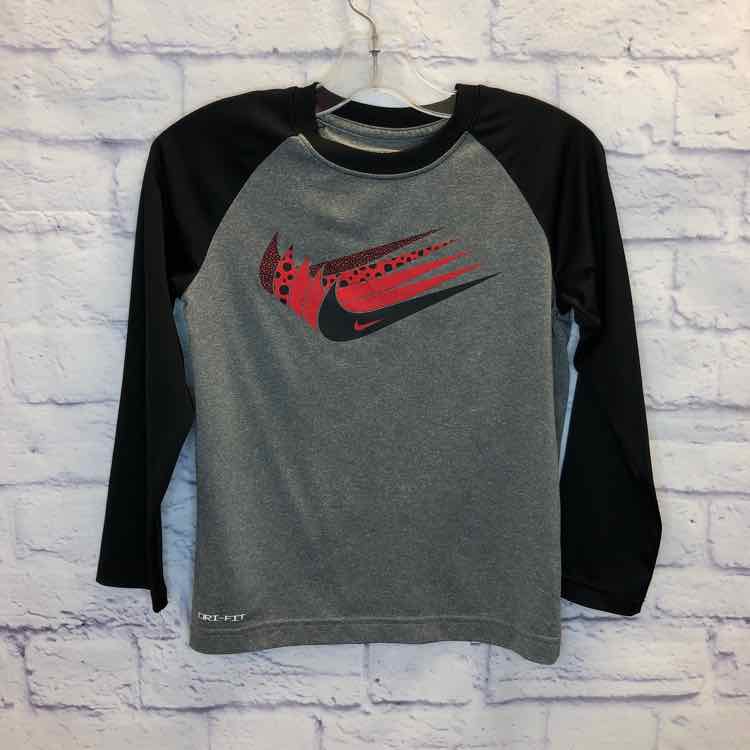 Nike Gray Size 6 Boys Long Sleeve Shirt
