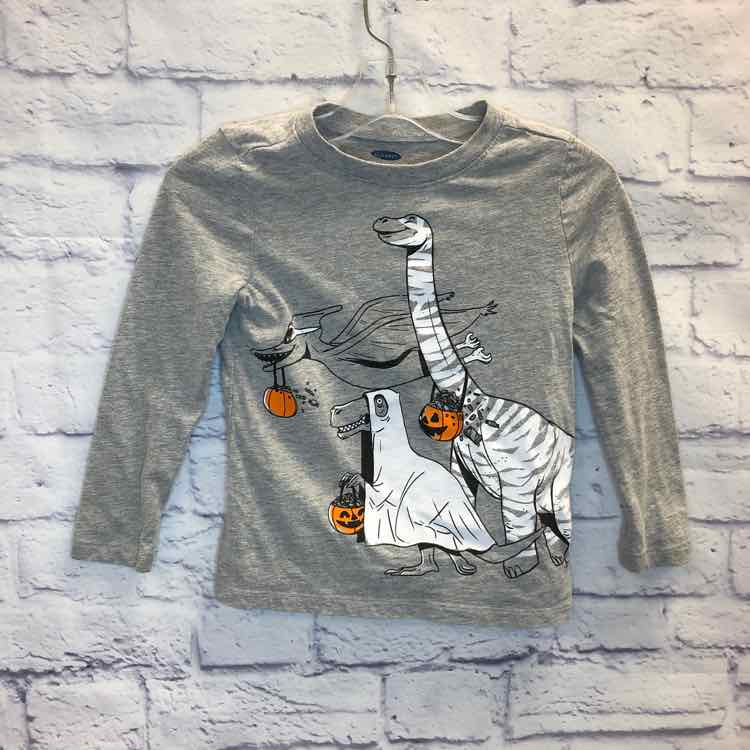 Old Navy Gray Size 4T Boys Long Sleeve Shirt