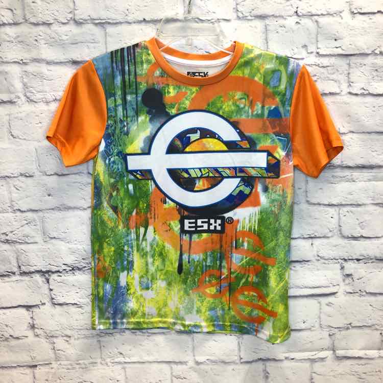Esports Orange Size 10 Boys Short Sleeve Shirt