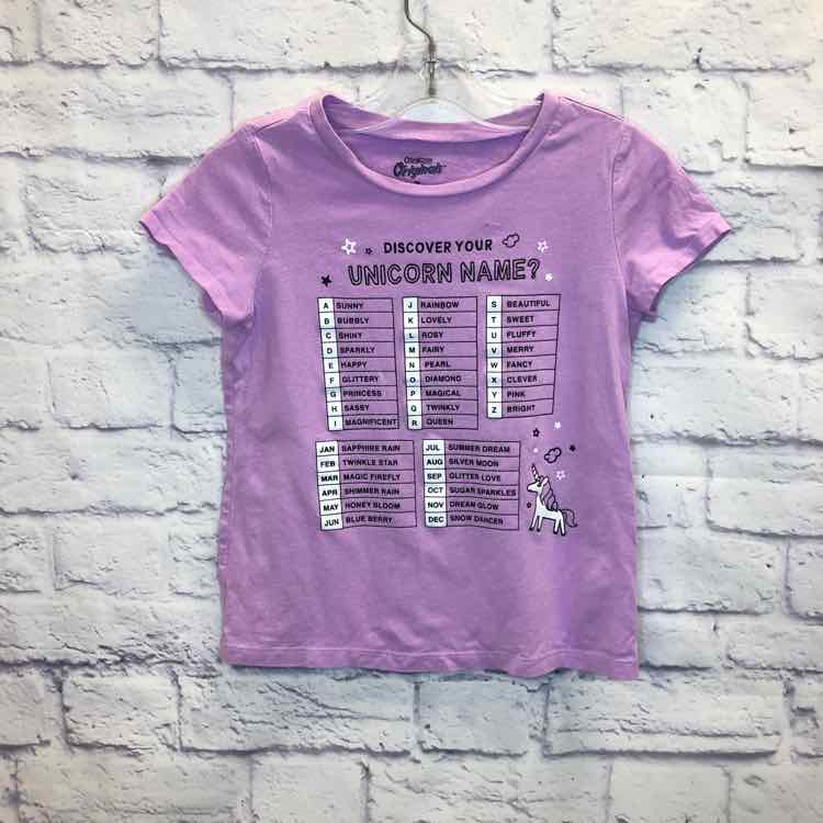 Oshkosh Purple Size 7 Girls Short Sleeve Shirt