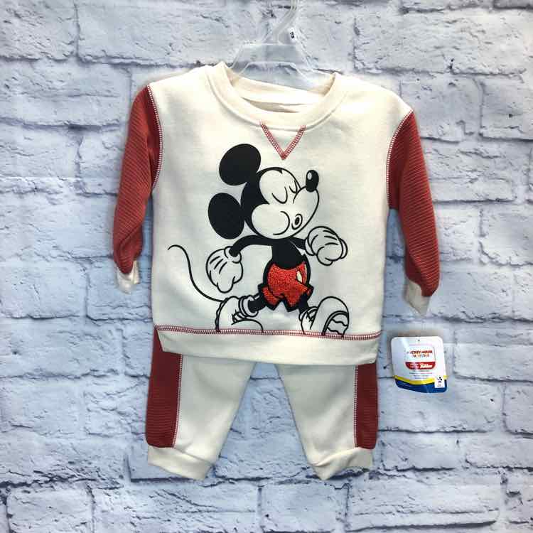 Mickey Cream Size 12 Months Boys 2 Piece Outfit