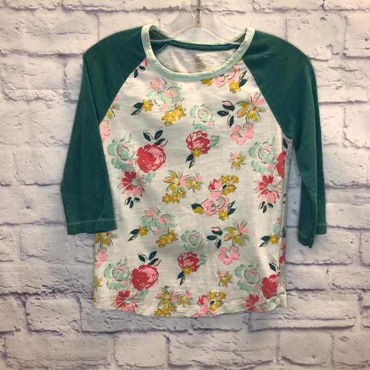 Cherokee Floral Size 7 Girls 3/4 Sleeve Shirt
