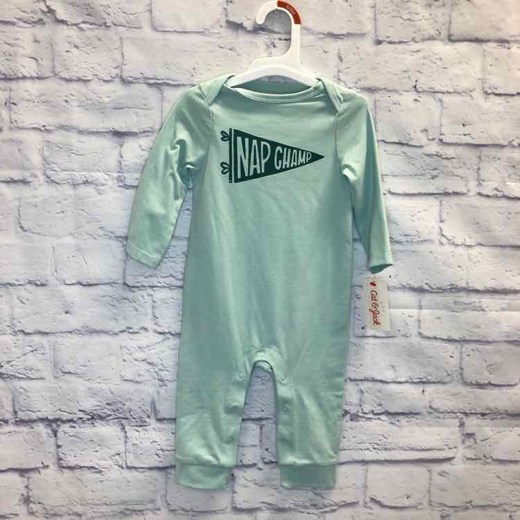 Cat & Jack Green Size 6-9 Months Boys Romper