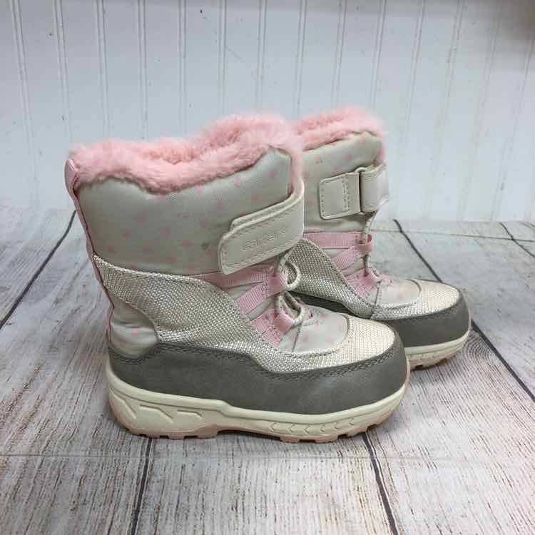 Carters White Size 8 Girls Snow Boots