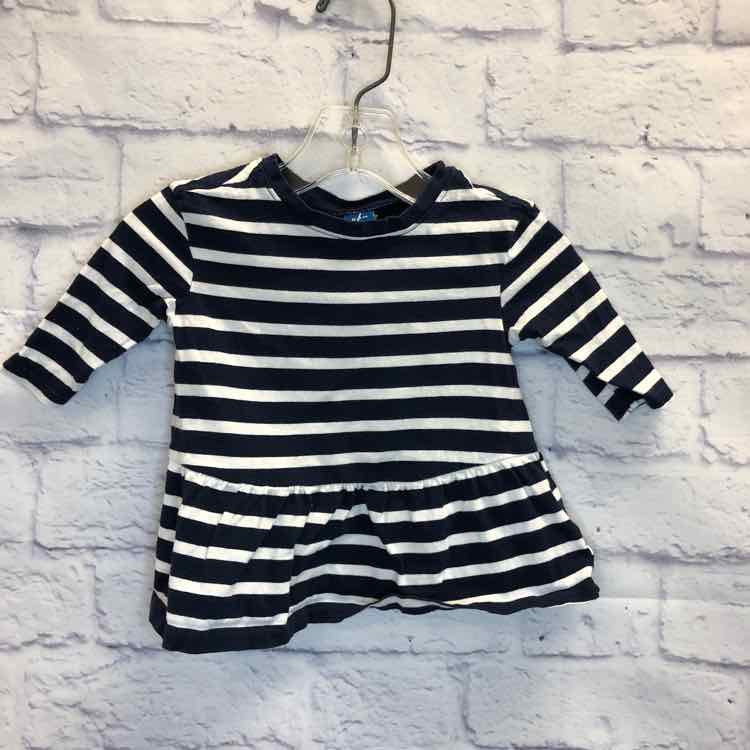 Old Navy Stripe Size 0-3 Months Girls Long Sleeve Shirt