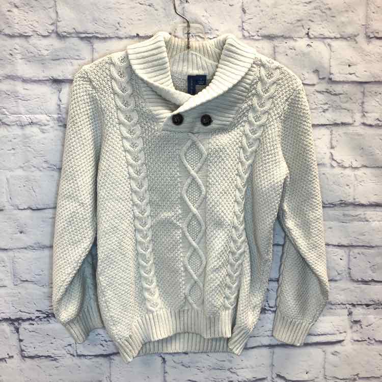 Janie & Jack White Size 8 Boys Sweater