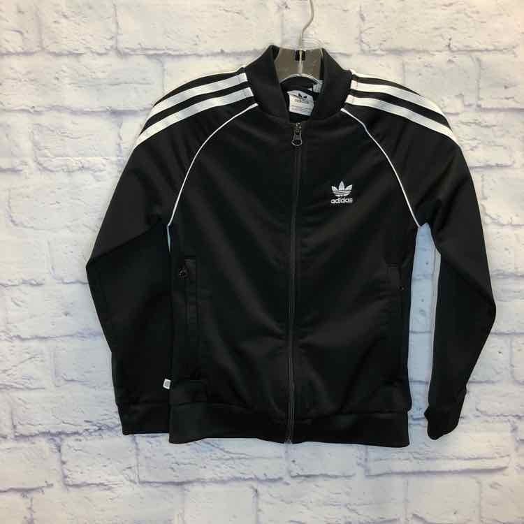 Adidas Black & White Size 7 Girls Coat/Jacket