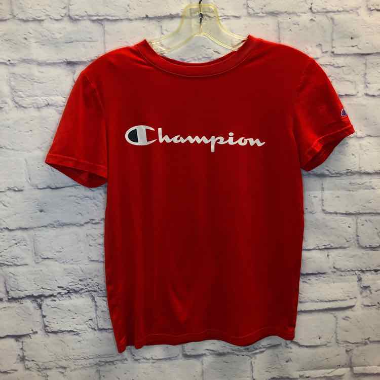 Champion Red Size 10 Boys Short Sleeve Shirt