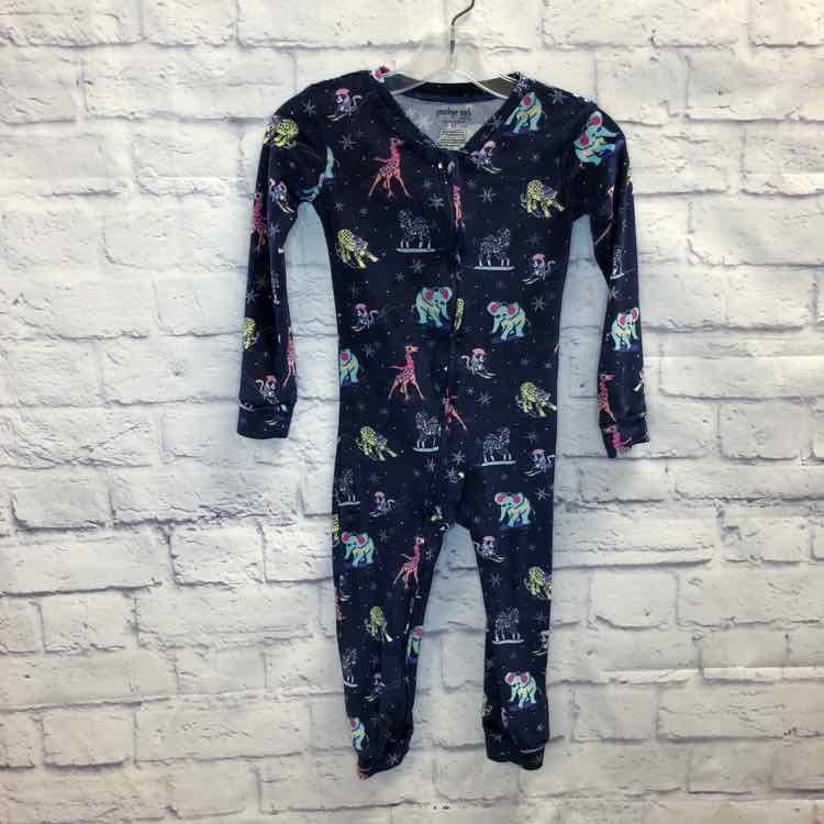 Penelope Mack Navy Size 4T Fleece Girls Sleeper